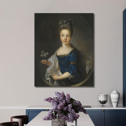 Ritratto Della Principessa Luisa Maria Teresa Stuart Jean-François de Troy jft25 quadro stampato su tela