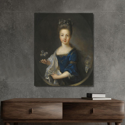 Ritratto Della Principessa Luisa Maria Teresa Stuart Jean-François de Troy jft25 quadro stampato su tela