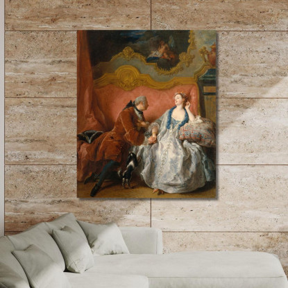 La Dichiarazione D'Amore Jean-François de Troy jft30 quadro stampato su tela
