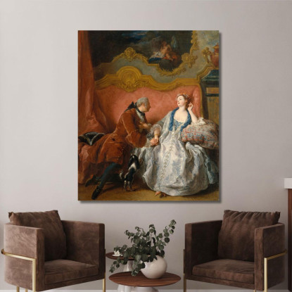 La Dichiarazione D'Amore Jean-François de Troy jft30 quadro stampato su tela