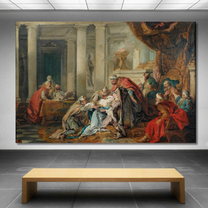 Lo Svenimento Di Ester Jean-François de Troy jft31 quadro stampato su tela