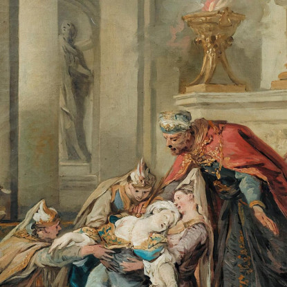 Lo Svenimento Di Ester Jean-François de Troy jft31 quadro stampato su tela