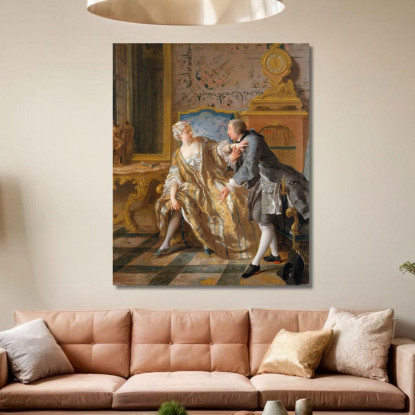 La Giarrettiera Jean-François de Troy jft32 quadro stampato su tela