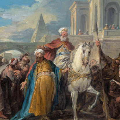 Il Trionfo Di Mardocheo Jean-François de Troy jft40 quadro stampato su tela