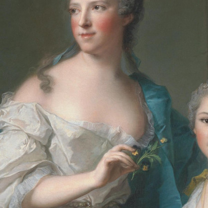 Madame Marsollier E Sua Figlia Jean-Marc Nattier jmn9 quadro stampato su tela
