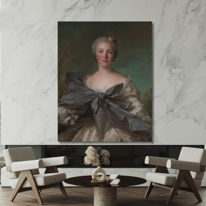Marie Françoise De La Cropte De St. Abre Marchesa D'Argence Jean-Marc Nattier jmn11 quadro stampato su tela