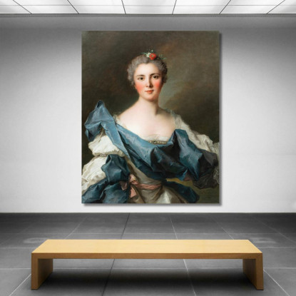 Ritratto Di Marie Henriette De Polastron Contessa D'Andlau Jean-Marc Nattier jmn28 quadro stampato su tela