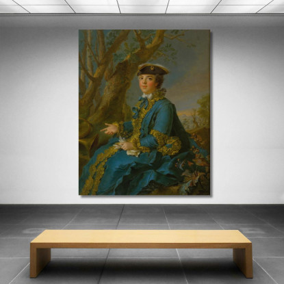 Ritratto Di Maria Luisa Elisabetta Di Francia Duchessa Di Parma Jean-Marc Nattier jmn29 quadro stampato su tela