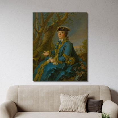 Ritratto Di Maria Luisa Elisabetta Di Francia Duchessa Di Parma Jean-Marc Nattier jmn29 quadro stampato su tela