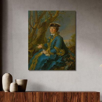Ritratto Di Maria Luisa Elisabetta Di Francia Duchessa Di Parma Jean-Marc Nattier jmn29 quadro stampato su tela