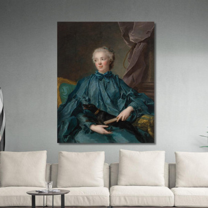 Ritratto Di Marie Rose Larlan De Rochefort Marchesa De Nétumières Jean-Marc Nattier jmn30 quadro stampato su tela