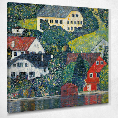 Caso Ad Unterach Sull'Attersee Gustav Klimt kg21 quadro stampato su tela