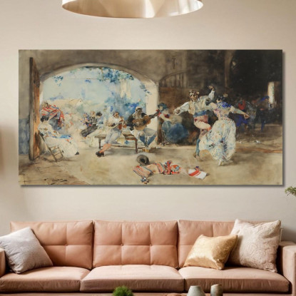 Molta Gioia Joaquín Sorolla jsr64 quadro stampato su tela