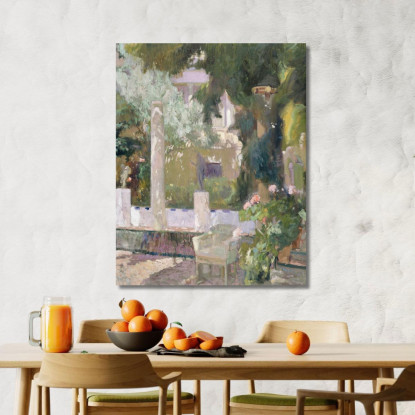 I Giardini Della Casa Della Famiglia Sorolla Joaquín Sorolla jsr106 quadro stampato su tela