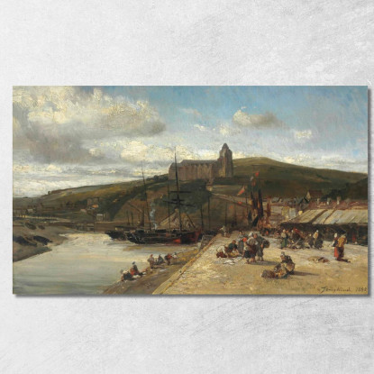 Le Tréport Le Matin Normandia Johan Barthold Jongkind jbj42 quadro stampato su tela