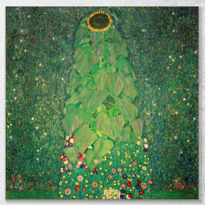 Girasole Gustav Klimt kg57 quadro stampato su tela