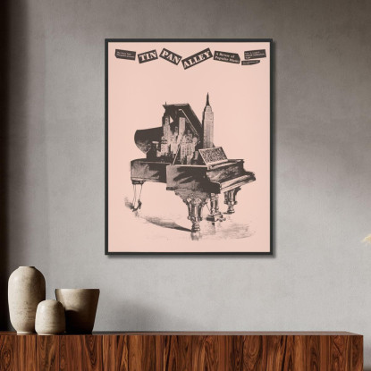 Tin Pan Alley Una Rivista Di Musica Popolare Lanny Sommese lsm27 quadro stampato su tela