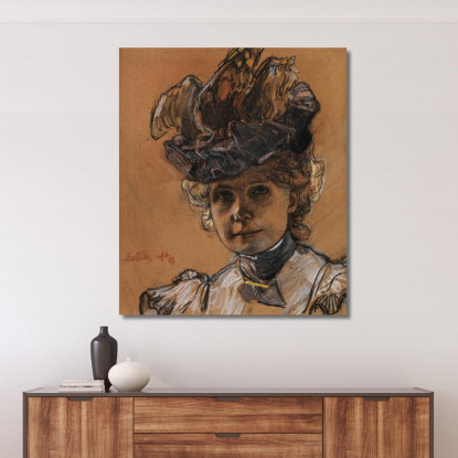 Ritratto Di Gertraud Lüberich 2 Leo Putz lpz41 quadro stampato su tela
