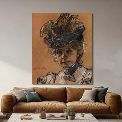 Ritratto Di Gertraud Lüberich 2 Leo Putz lpz41 quadro stampato su tela