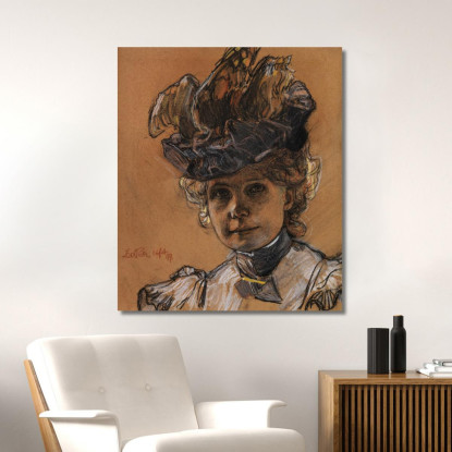 Ritratto Di Gertraud Lüberich 2 Leo Putz lpz41 quadro stampato su tela