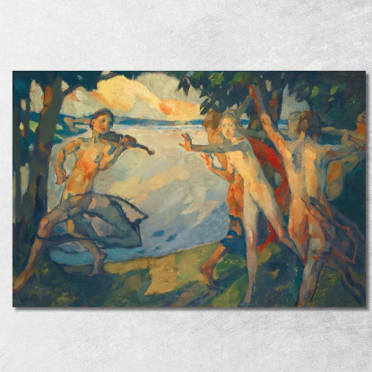 Reigen La Danza Leo Putz lpz44 quadro stampato su tela