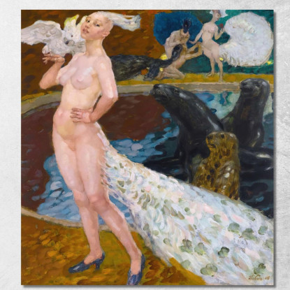 Il Giardino Incantato Leo Putz lpz56 quadro stampato su tela