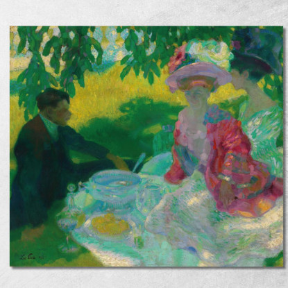 Il Pic-Nic 2 Leo Putz lpz57 quadro stampato su tela