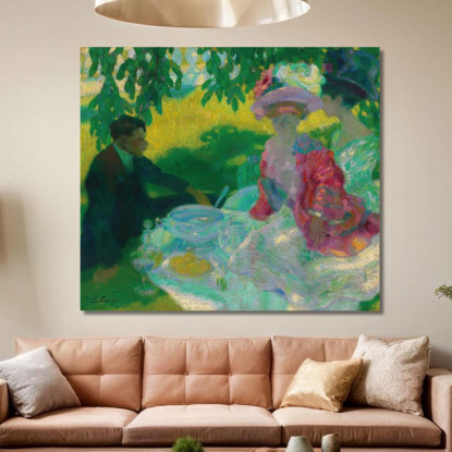 Il Pic-Nic 2 Leo Putz lpz57 quadro stampato su tela