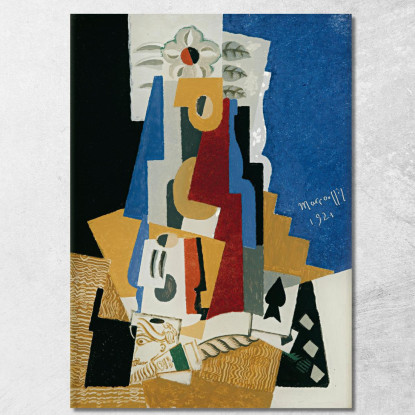 Natura Morta Con L'Asso Di Picche Louis Marcoussis lmr29 quadro stampato su tela