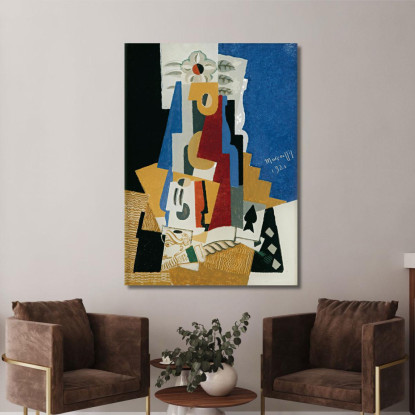 Natura Morta Con L'Asso Di Picche Louis Marcoussis lmr29 quadro stampato su tela