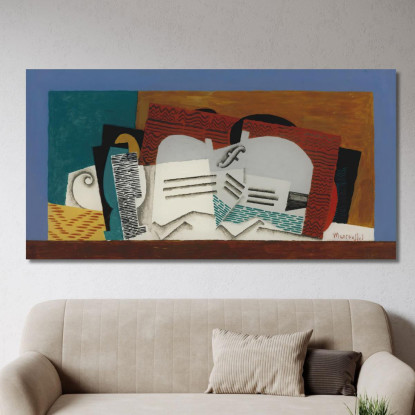 Vetro E Violino Louis Marcoussis lmr39 quadro stampato su tela