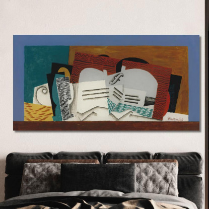 Vetro E Violino Louis Marcoussis lmr39 quadro stampato su tela