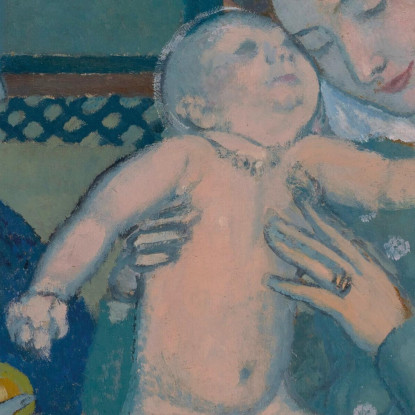 Maternità Nuda Del Bambino Alla Mela Maurice Denis mdn18 quadro stampato su tela