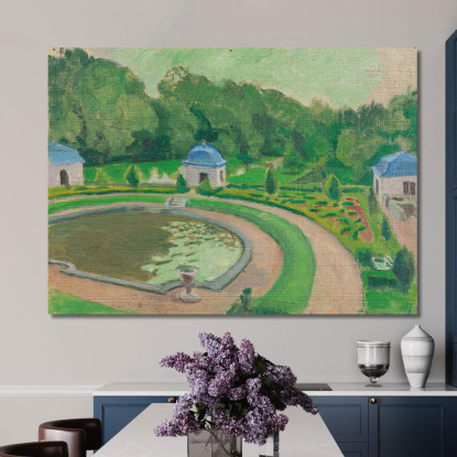 Castello Di Rosanbo Il Bacino E I Padiglioni Schizzo 2 Maurice Denis mdn31 quadro stampato su tela