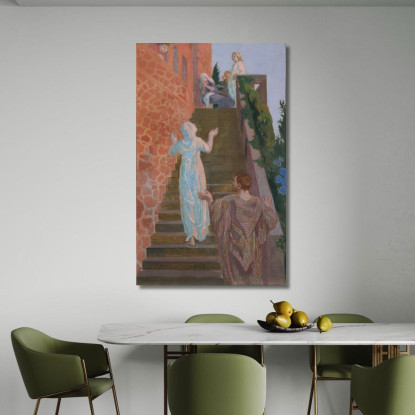 Visitazione Alla Scala Del Silencio' Maurice Denis mdn64 quadro stampato su tela