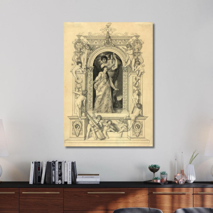 Musica Lirica Gustav Klimt kg115 quadro stampato su tela