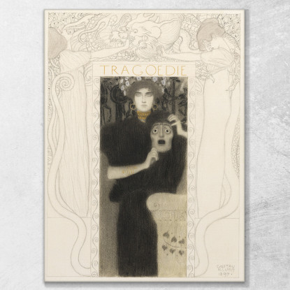 Tragedia Gustav Klimt kg141 quadro stampato su tela