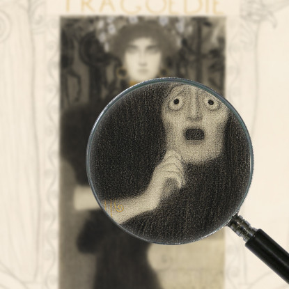 Tragedia Gustav Klimt kg141 quadro stampato su tela
