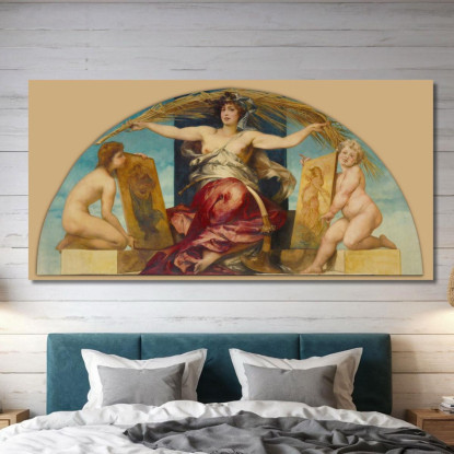 Allegoria Della Pittura Religiosa E Profana Hans Makart hmk5 quadro stampato su tela