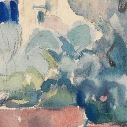 Tetti Alberi E Una Donna Rik Wouters rwo21 quadro stampato su tela