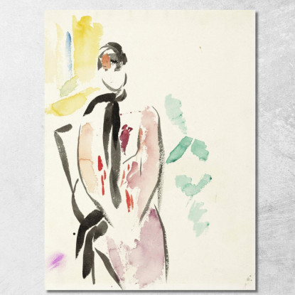 Bozzetto Per Un Ritratto Di Madame De Carnière-Wouters Moglie Dell'Artista Rik Wouters rwo22 quadro stampato su tela