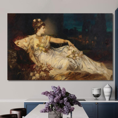 Charlotte Wolter Come Messalina Hans Makart hmk11 quadro stampato su tela