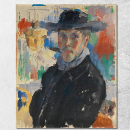 Autoritratto Con Sigaro Rik Wouters rwo28 quadro stampato su tela