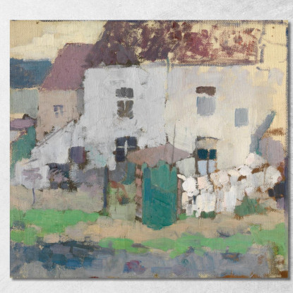 Facciate Bianche E Giardino A Boitsfort Rik Wouters rwo36 quadro stampato su tela