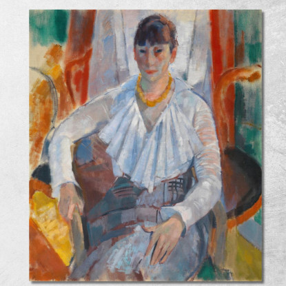 Donna In Bianco Rik Wouters rwo39 quadro stampato su tela