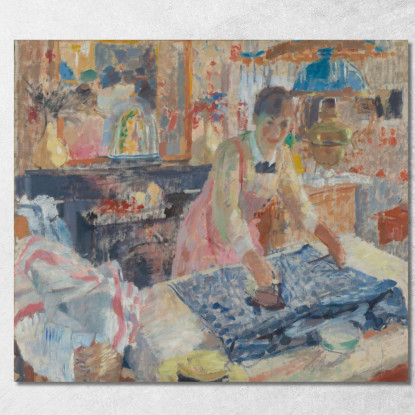 Donna Che Stira Rik Wouters rwo40 quadro stampato su tela