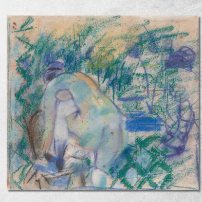 Donna Che Indossa Le Scarpe Rik Wouters rwo41 quadro stampato su tela