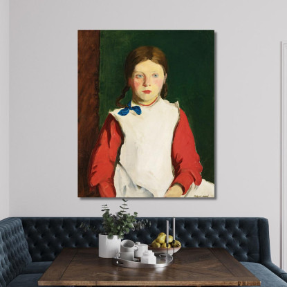 Piccola Ragazza Irlandese Robert Henri rhn36 quadro stampato su tela