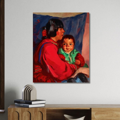 Maria E Il Bambino Robert Henri rhn39 quadro stampato su tela