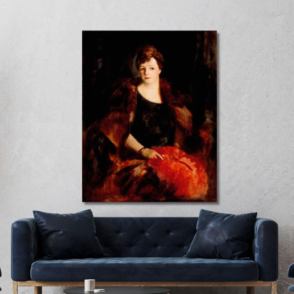 Ritratto Della Signora William Preston Harrison Robert Henri rhn57 quadro stampato su tela